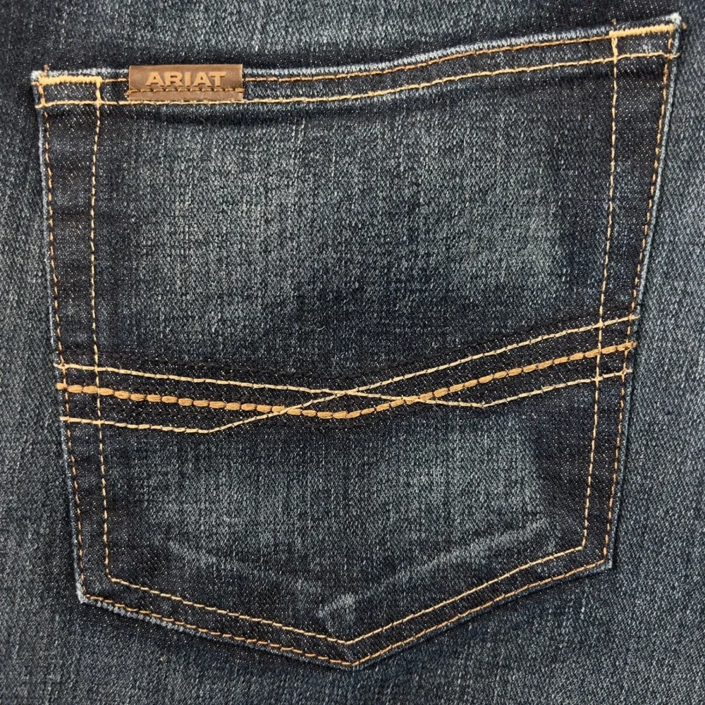 Ariat M5 Slim Straight Durham Jeans Mens 40x34 Dark‎ Wash Stretch Denim 10022784